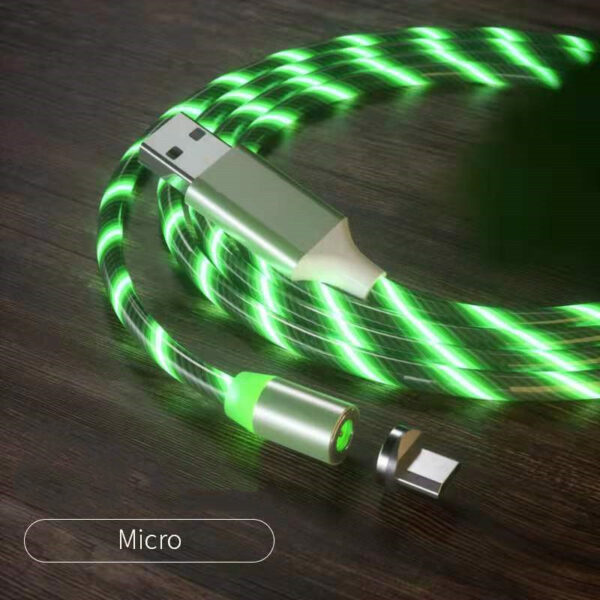 Magnetic Charging Cable Streamer Fast Charging Cable Lighting Micro USB Cable LED Magnet Charger Type-C Cable - Image 5